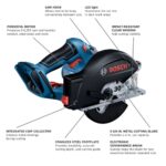 Bosch GKM18V-20N 18V 5-3/8 in. Metal-Cutting Circular Saw, 4,250 RPM, Bare Tool product image