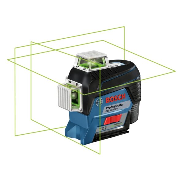 Bosch GLL3-330CG 12V Max 360° Connected Green-Beam Three-Plane Leveling and Alignment-Line Laser Kit, Includes 2.0 Ah Battery product image