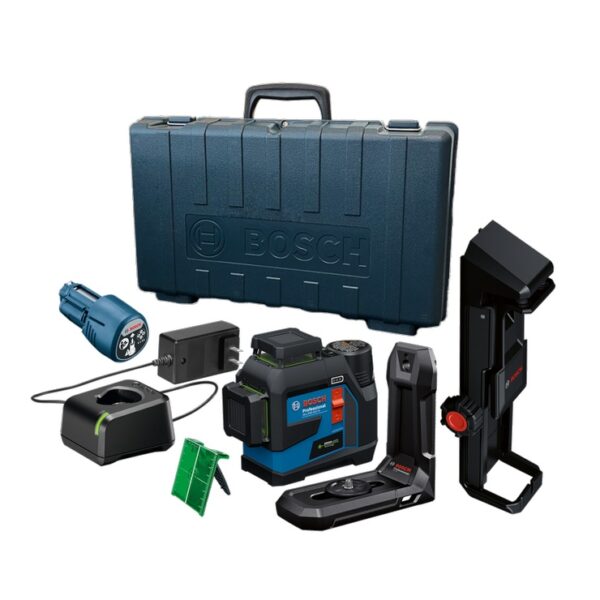 Bosch GLL330-42CGL 12V Max 360° Connected Green-Beam Three-Plane Leveling and Alignment Laser, with 12V Battery product image
