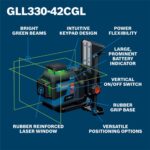 Bosch GLL330-42CGL 12V Max 360° Connected Green-Beam Three-Plane Leveling and Alignment Laser, with 12V Battery product image