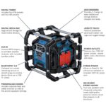 Bosch GPB18V-5CN 18V Jobsite Radio with Bluetooth 5.0 and Power Station product image