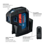 Bosch GPL100-50G Green-Beam Five-Point Self-Leveling Alignment Laser, Up to 125 ft Range, IP65 product image