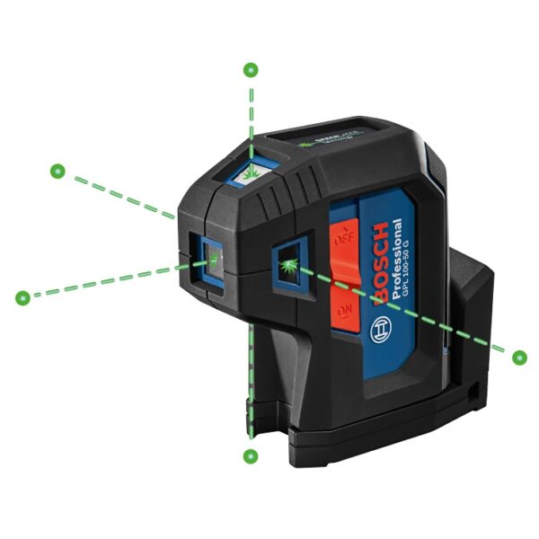 Bosch GPL100-50G Green-Beam Five-Point Self-Leveling Alignment Laser, Up to 125 ft Range, IP65 product image