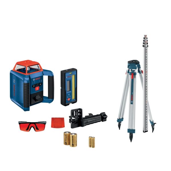 Bosch GRL2000-40HK REVOLVE2000 Self-Leveling Horizontal Rotary Laser Kit, Red Beam, Up to 2,000-ft Range, ±1/16 in at 100 ft, IP56 product image