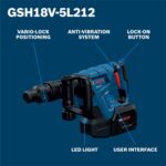 Bosch GSH18V-5L212 PROFACTOR 18V SDS-max Demolition Hammer Kit, with L-Boxx-2, (2) 12 Ah Batteries and Turbo Charger product image