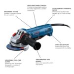 Bosch GWS10-450P 4-1/2 in. Ergonomic Angle Grinder, 10A, 11,000 RPM, No Lock-On Paddle Switch product image