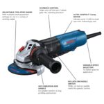Bosch GWS14-50P 5 in. Angle Grinder, 13 Amp, 11,500 RPM, Lock-On Paddle Switch product image