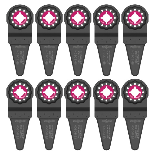 Bosch OSL214K-10 Starlock Oscillating Multi-Tool Caulk Knife Blade, 2-1/4 in Width, 1-1/2 in Depth, Pack of 10 product image