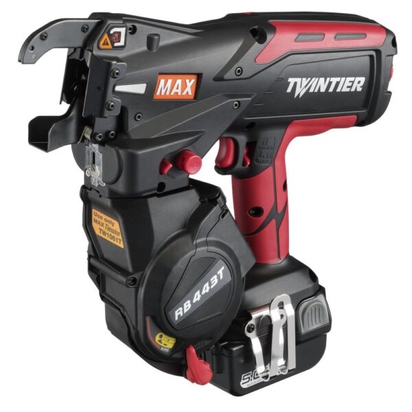 Max USA RB443T Rebar Tying Tool up to #7 x #7 with 19ga wire - 5AH battery and charger included product image