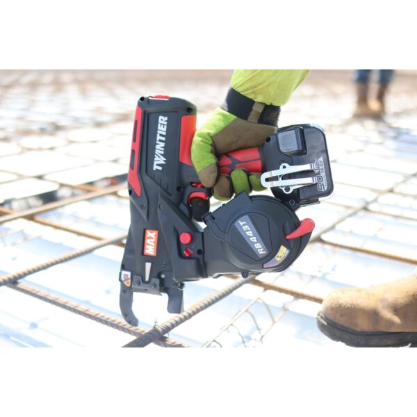 Max USA RB443T Rebar Tying Tool up to #7 x #7 with 19ga wire - 5AH battery and charger included product image
