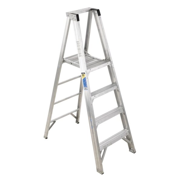 Werner P404 10ft Reach Height Aluminum Platform Ladder, 4 ft, Type IAA, 375 lb Duty product image