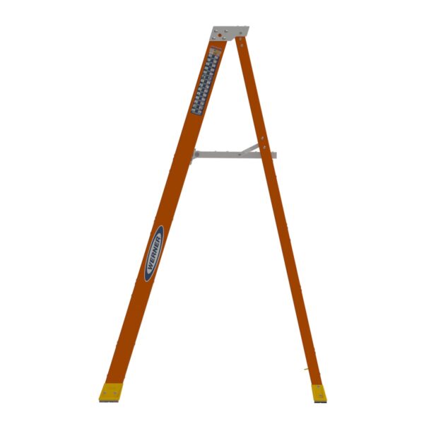 Werner P6204 10ft Reach Fiberglass Platform Ladder, 4 ft, Type IA, 300 lb Duty Rating product image