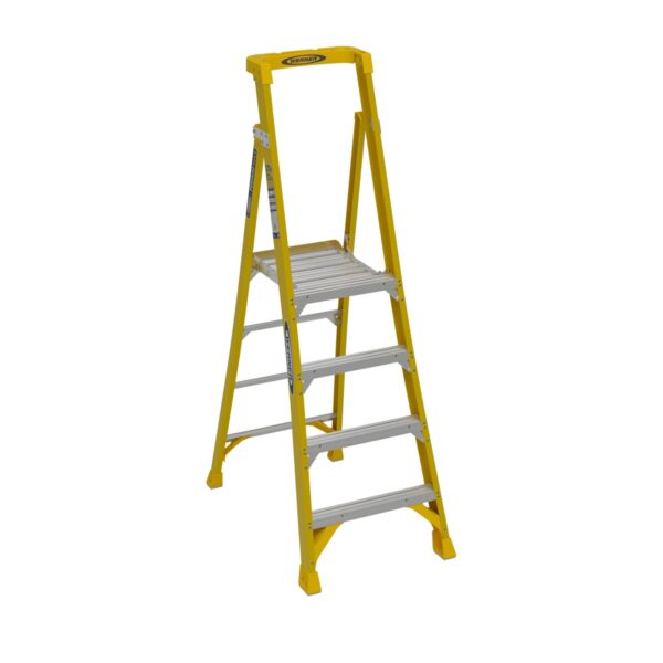 Werner PD7304 10ft Reach Fiberglass Podium Ladder, 4ft Type IAA, Yellow product image