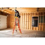 Werner PDLIA04 10ft Reach Height Fiberglass Podium+ Ladder, 4ft, Type IA, 300 lb Load Capacity product image