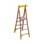 Werner PDLIA04 10ft Reach Height Fiberglass Podium+ Ladder, 4ft, Type IA, 300 lb Load Capacity product image