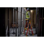 Werner PD6204-4C Fiberglass Podium Ladder with Casters, 4 ft, Type IA, 300 lb, 10 ft Reach product image