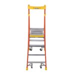 Werner PD6204-4C Fiberglass Podium Ladder with Casters, 4 ft, Type IA, 300 lb, 10 ft Reach product image