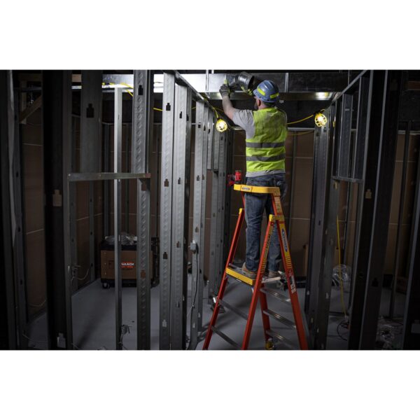 Werner PD6204-4C Fiberglass Podium Ladder with Casters, 4 ft, Type IA, 300 lb, 10 ft Reach product image