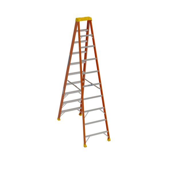 Werner 6110 10ft Type IA Fiberglass Step Ladder, Single-Sided, Orange product image