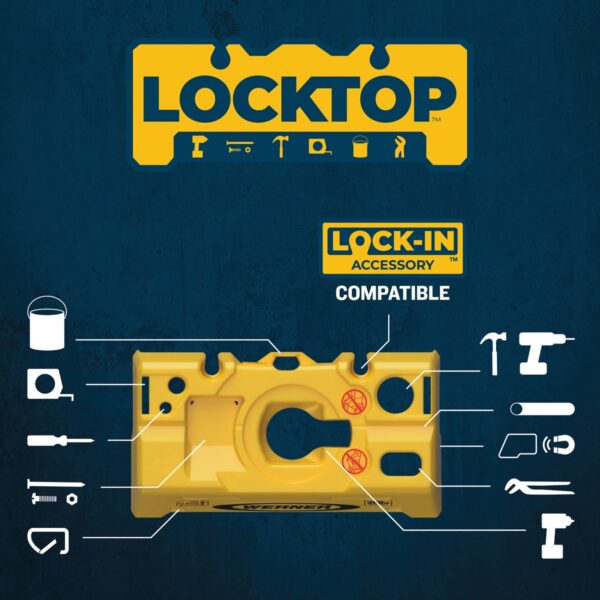 Werner 6310 10ft Type IAA Fiberglass Step Ladder, Single-Sided, 375 lb Duty Rating product image