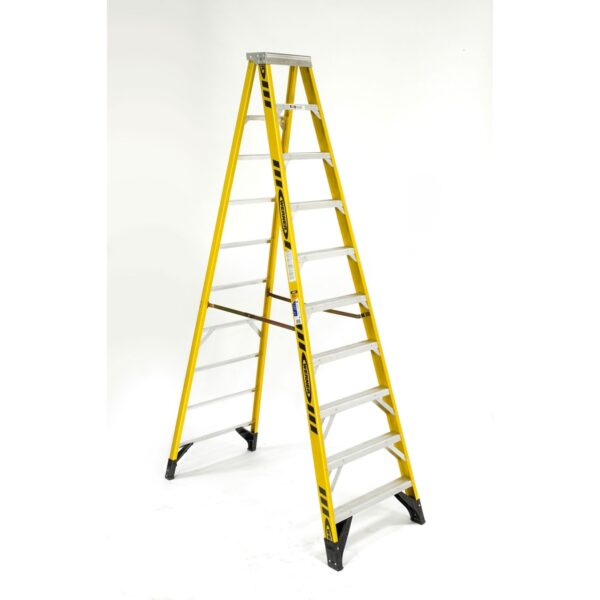Werner 7310 Type IAA Fiberglass Step Ladder, 10 ft, Single-Sided, 375 lb Duty Rating product image