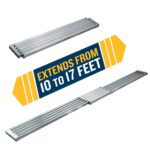 Werner PA210 10ft to 17ft Aluminum Extension Plank, 26 in W x 2.5 in H, 250 lb Capacity product image