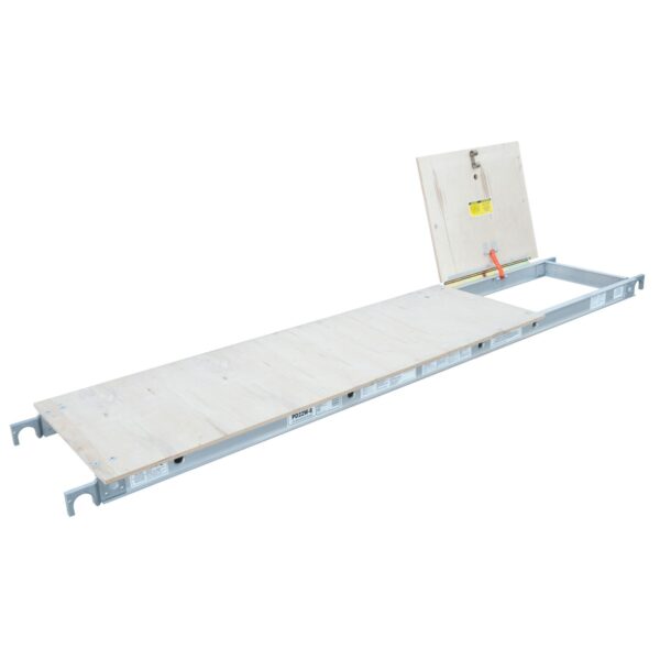 Werner PD22W-10 Wood Scaffold Deck with Access Door, 10 ft x 22 in, Gray product image