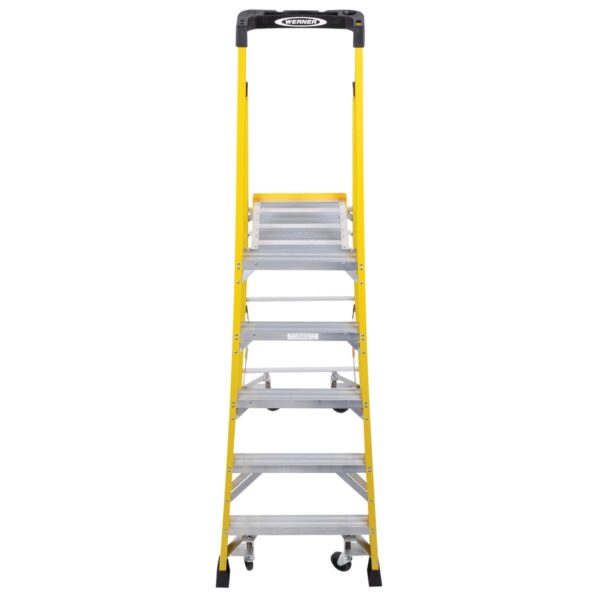 Werner PD7305 11ft Reach Fiberglass Podium Ladder, 5ft Type IAA, Yellow product image