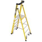 Werner PD7305 11ft Reach Fiberglass Podium Ladder, 5ft Type IAA, Yellow product image