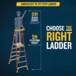 Werner PD6205 11ft Reach Height Fiberglass Podium Ladder, 5ft Platform, Type IA 300 lb product image