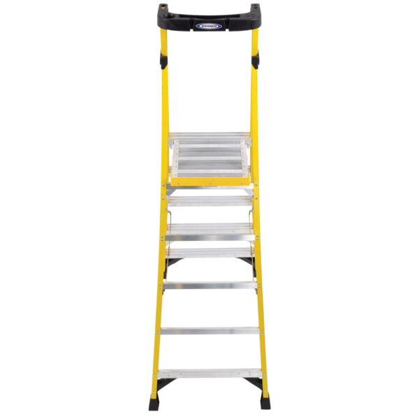 Werner PD7305-4C Fiberglass Podium Ladder with Casters, 5 ft, Type IAA 375 lb, 11 ft Reach product image