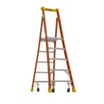 Werner PD6205-4C 11ft Reach Fiberglass Podium Ladder w/ Casters, 5ft, Type IA, 300 lb product image
