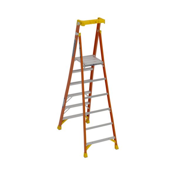 Werner PDLIA06 Fiberglass Podium+ Ladder, 6 ft, Type IA, 12 ft Reach Height product image