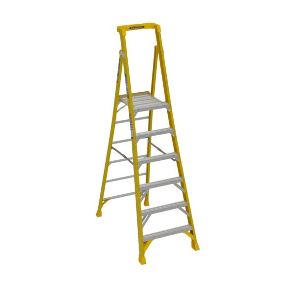 Werner PD7306 12ft Reach Fiberglass Podium Ladder, 6ft Type IAA, 375 lb product image