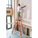 Werner PD6206-4C 12 ft Reach Fiberglass Podium Ladder with Casters, 6 ft Type IA, 300 lb Capacity product image