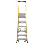 Werner PD7306-4C 12ft Reach Fiberglass Podium Ladder with Casters, 6ft Type IAA, 375 lb Capacity product image