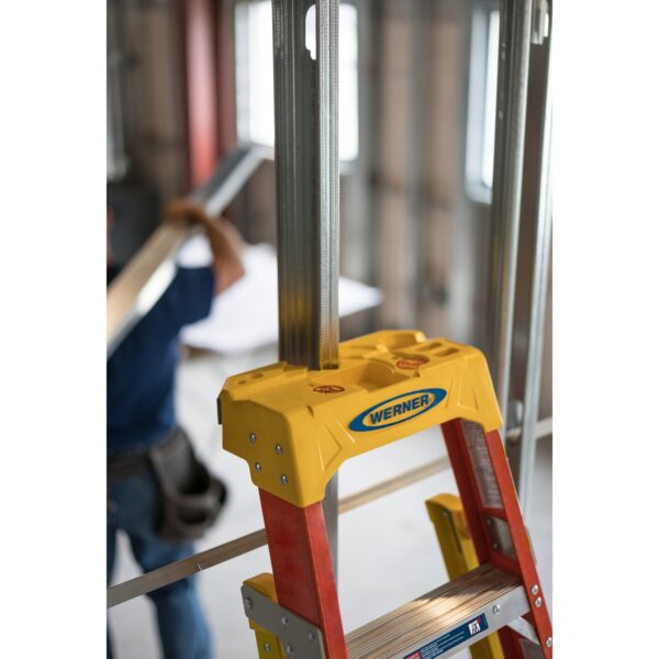 Werner L6212 12ft Type IA Fiberglass Leaning Ladder, 300 lb Duty Rating product image