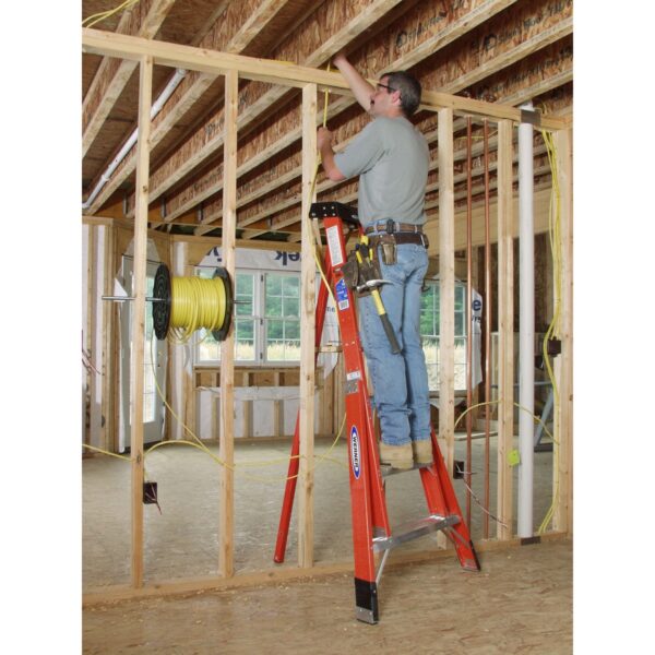 Werner FTP6212 12ft Type IA Fiberglass Tripod Ladder, 300 lb Duty Rating product image