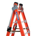 Werner 7806 12ft Type IAA Fiberglass Combination Ladder, 375 lb Duty Rating product image