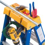 Werner OBEL12 12ft Type IAA Fiberglass Electricians JobStation Step Ladder, Single-Sided, Blue product image