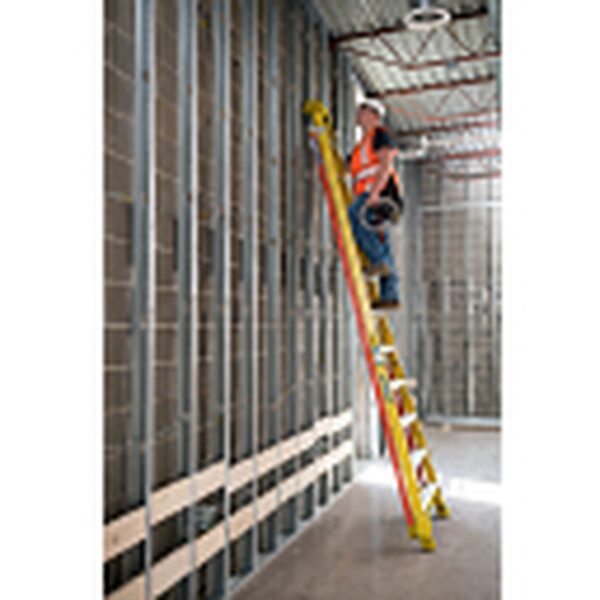 Werner L7312 12 ft Type IAA Fiberglass Leaning/Step Ladder, 375 lb Duty Rating product image