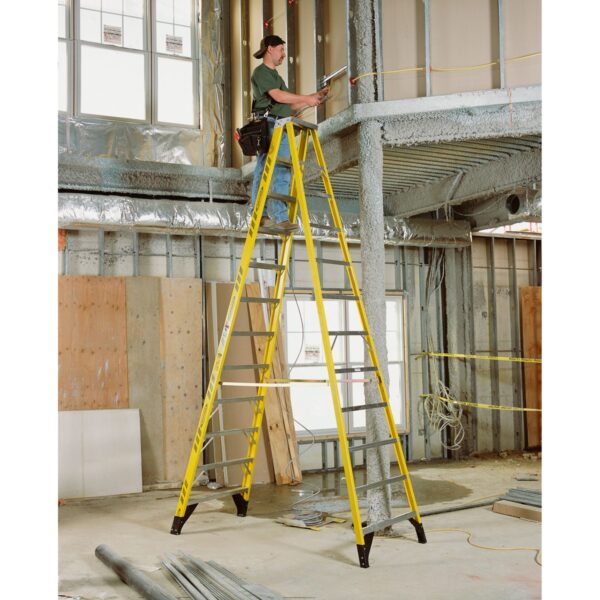 Werner 7312 12ft Type IAA Fiberglass Step Ladder, 375 lb Load Capacity, Single-Sided product image