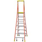 Werner PD6207-4C Fiberglass Podium Ladder with Casters, 7 ft, Type IA 300 lb, 13 ft Reach product image