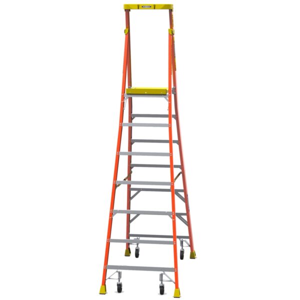 Werner PD6207-4C Fiberglass Podium Ladder with Casters, 7 ft, Type IA 300 lb, 13 ft Reach product image