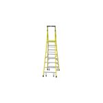 Werner PD7307-4C 13ft Reach Fiberglass Podium Ladder with Casters, 7ft, Type IAA 375 lb product image