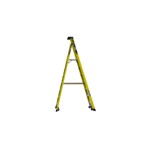 Werner PD7307-4C 13ft Reach Fiberglass Podium Ladder with Casters, 7ft, Type IAA 375 lb product image