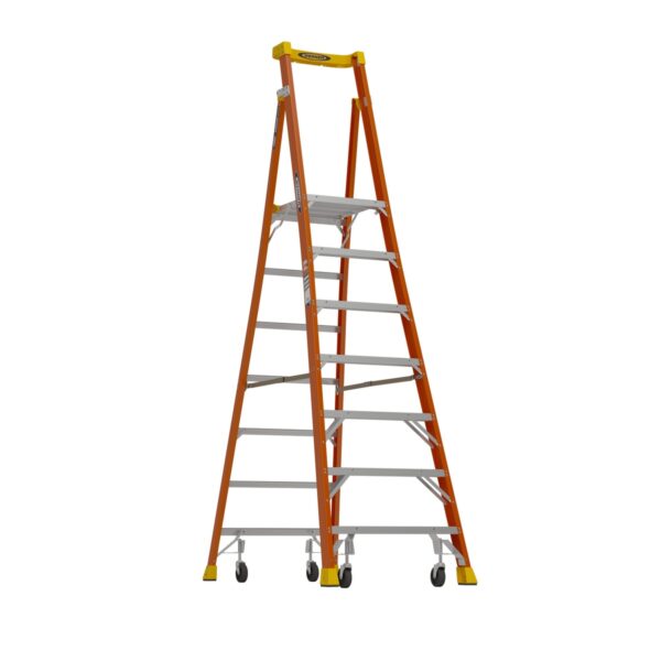 Werner PD6207-4C Fiberglass Podium Ladder with Casters, 7 ft, Type IA 300 lb, 13 ft Reach product image