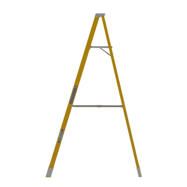 Werner P7408 14ft Reach Fiberglass Platform Ladder, 8ft, Type IAA, 375 lb Capacity product image