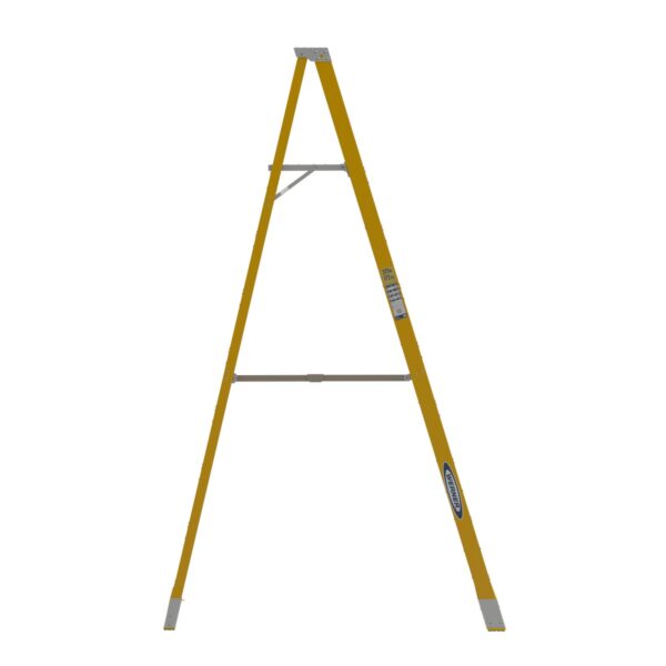 Werner P7408 14ft Reach Fiberglass Platform Ladder, 8ft, Type IAA, 375 lb Capacity product image