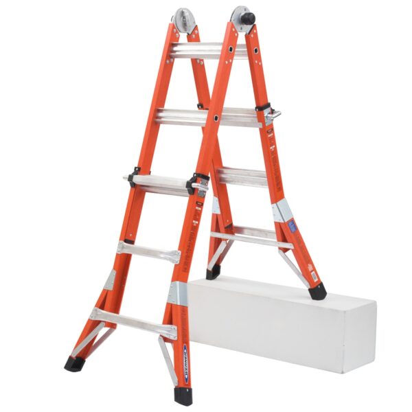 Werner FMT-13 14ft Reach Multi-Position Fiberglass Pro Ladder, Type IA, 300 lb Load Capacity product image